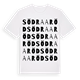 White t-shirt med Södra Aröd ordlek t-shirt