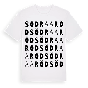 Södra Aröd ordlek t-shirt – ekologisk bomull t-shirt från Pinshirt