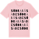 Pink Cotton t-shirt med Södra Båsane ordlek t-shirt