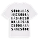 White t-shirt med Södra Båsane ordlek t-shirt