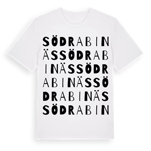 Södra Binäs ordlek t-shirt – ekologisk bomull t-shirt från Pinshirt