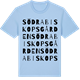 Blue Soul t-shirt med Södra Biskopsgården ordlek t-shirt