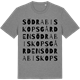 Mid Heather Gray t-shirt med Södra Biskopsgården ordlek t-shirt