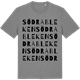 Mid Heather Gray t-shirt med Södra Bleken ordlek t-shirt