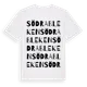 White t-shirt med Södra Bleken ordlek t-shirt