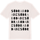 Vintage White t-shirt med Södra Bodane ordlek t-shirt