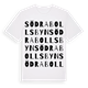 White t-shirt med Södra Bollsbyn ordlek t-shirt