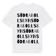 White t-shirt med Södra Bollsbyn ordlek t-shirt
