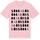 Pink Cotton t-shirt med Södra Bön ordlek t-shirt