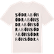 Vintage White t-shirt med Södra Bön ordlek t-shirt