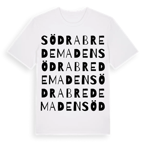 Södra Bredemaden ordlek t-shirt – ekologisk bomull t-shirt från Pinshirt