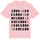 Pink Cotton t-shirt med Södra Bron ordlek t-shirt