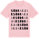 Pink Cotton t-shirt med Södra Buar ordlek t-shirt