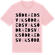 Pink Cotton t-shirt med Södra Edsvik ordlek t-shirt