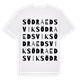 White t-shirt med Södra Edsvik ordlek t-shirt