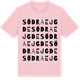Pink Cotton t-shirt med Södra Ejgde ordlek t-shirt