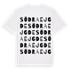 White t-shirt med Södra Ejgde ordlek t-shirt