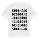 White t-shirt med Södra Ejgde ordlek t-shirt