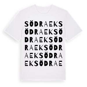 Södra Ek ordlek t-shirt – ekologisk bomull t-shirt från Pinshirt