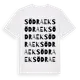 White t-shirt med Södra Ek ordlek t-shirt