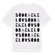 White t-shirt med Södra Ekelöv ordlek t-shirt