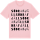 Pink Cotton t-shirt med Södra Fjäll ordlek t-shirt