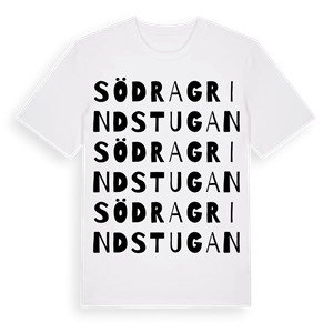 Södra Grindstugan ordlek t-shirt – ekologisk bomull t-shirt från Pinshirt