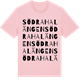 Pink Cotton t-shirt med Södra Halängen ordlek t-shirt