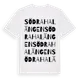 White t-shirt med Södra Halängen ordlek t-shirt