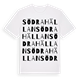 White t-shirt med Södra Hällan ordlek t-shirt