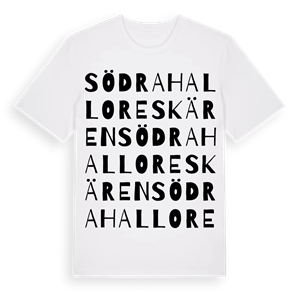 Södra Halloreskären ordlek t-shirt – ekologisk bomull t-shirt från Pinshirt
