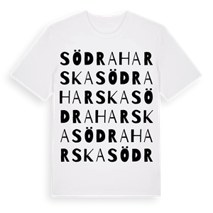 Södra Harska ordlek t-shirt – ekologisk bomull t-shirt från Pinshirt