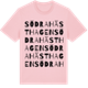 Pink Cotton t-shirt med Södra Hästhagen ordlek t-shirt