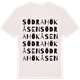 Vintage White t-shirt med Södra Hökåsen ordlek t-shirt