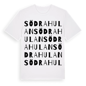 Södra Hulan ordlek t-shirt – ekologisk bomull t-shirt från Pinshirt