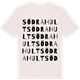 Vintage White t-shirt med Södra Hult ordlek t-shirt