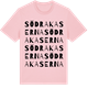 Pink Cotton t-shirt med Södra Kaserna ordlek t-shirt