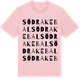Pink Cotton t-shirt med Södra Kebal ordlek t-shirt