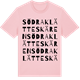 Pink Cotton t-shirt med Södra Klätteskären ordlek t-shirt
