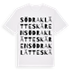 White t-shirt med Södra Klätteskären ordlek t-shirt