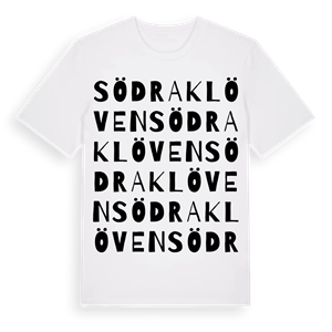 Södra Klöven ordlek t-shirt – ekologisk bomull t-shirt från Pinshirt