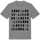 Mid Heather Gray t-shirt med Södra Korsviken ordlek t-shirt