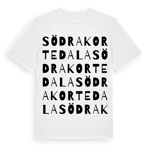 Södra Kortedala ordlek t-shirt – ekologisk bomull t-shirt från Pinshirt