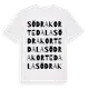 White t-shirt med Södra Kortedala ordlek t-shirt