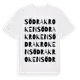 White t-shirt med Södra Kroken ordlek t-shirt