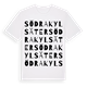 White t-shirt med Södra Kylsäter ordlek t-shirt
