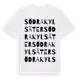 White t-shirt med Södra Kylsäter ordlek t-shirt