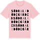 Pink Cotton t-shirt med Södra Lidödegården ordlek t-shirt