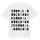 White t-shirt med Södra Lidödegården ordlek t-shirt