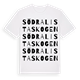 White t-shirt med Södra Listaskogen ordlek t-shirt